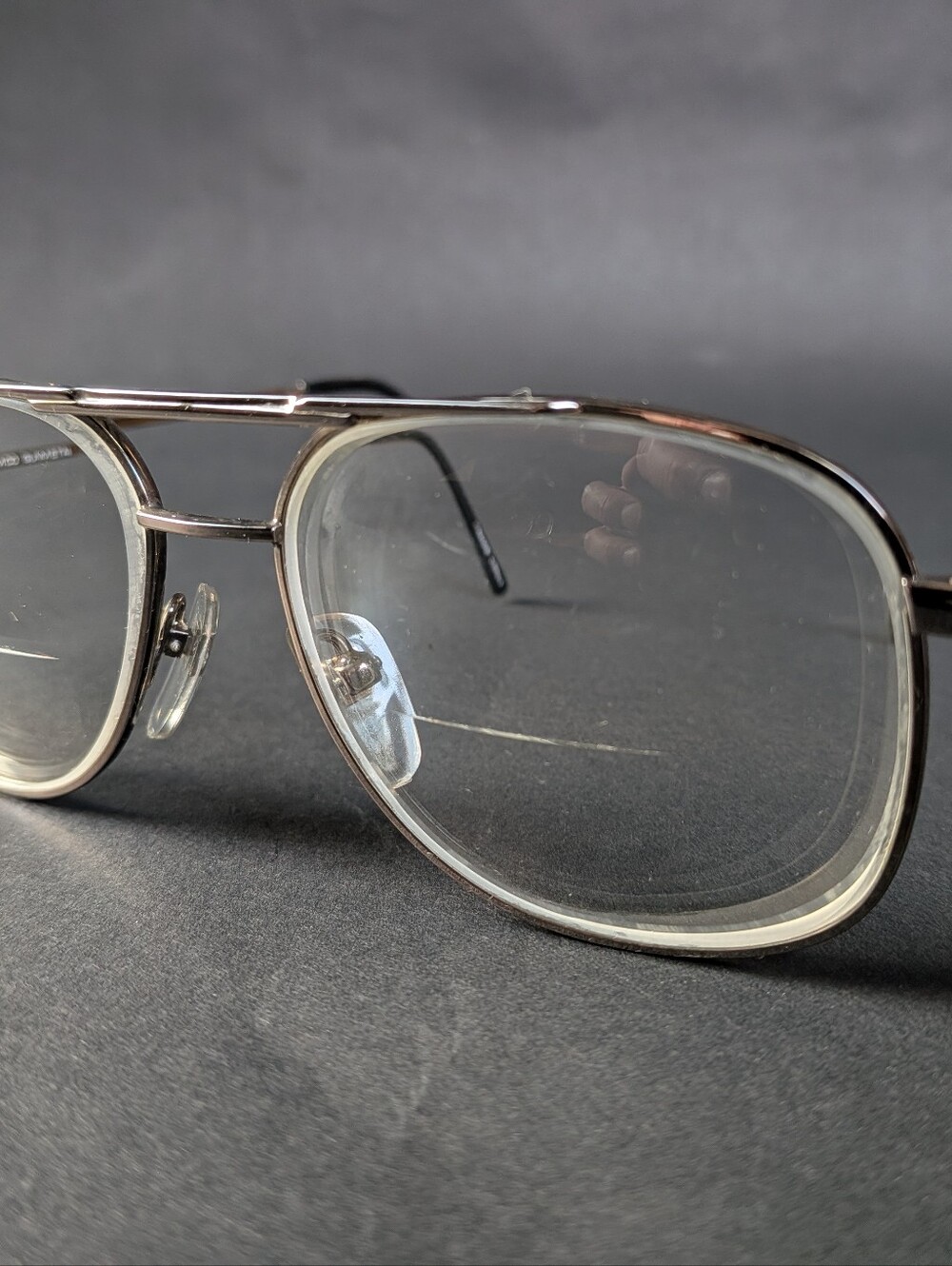 Zimco Aviator Eyeglass Frames Gunmetal Full Rim 54-18-140 Vintage Style Korea